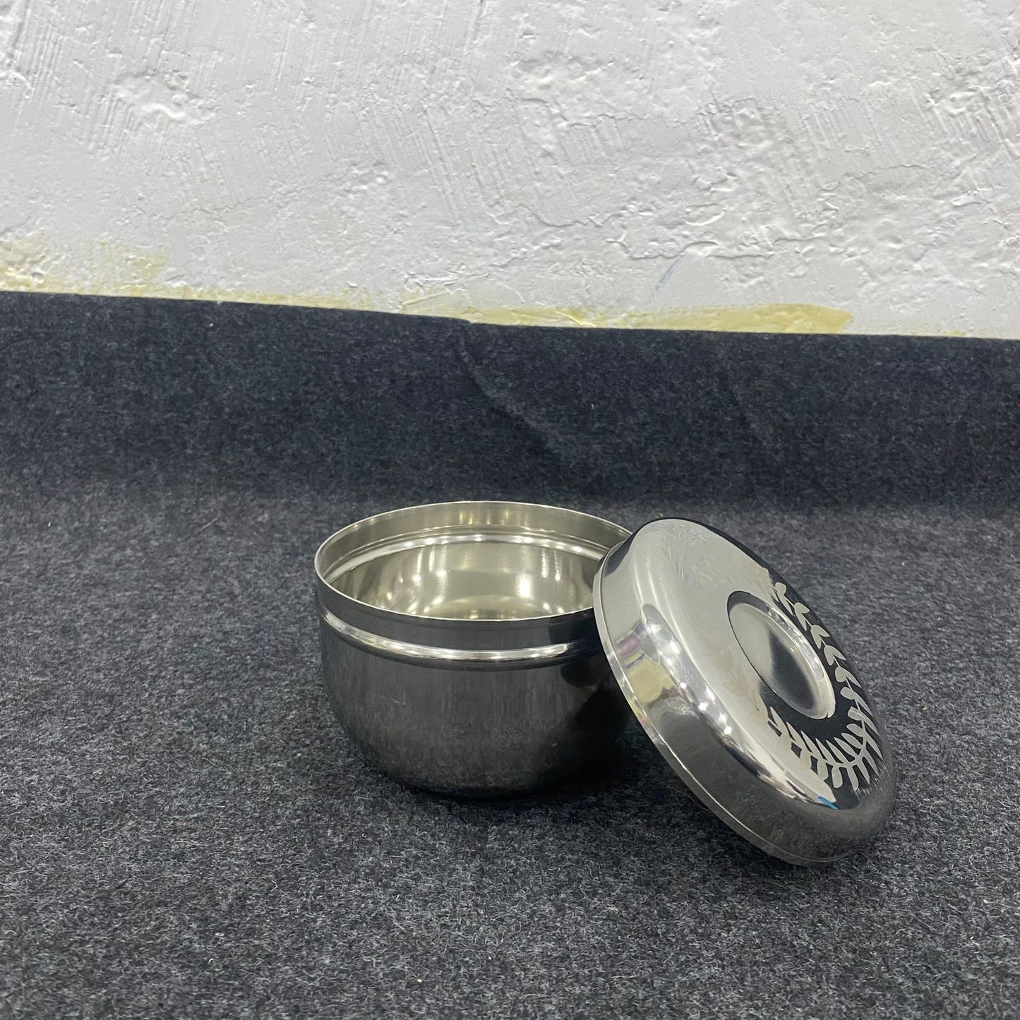 AM7572 Premium Stainless Steel Deep Storage Dabba with Laser Design Lid | Mirror Finish Multi-Purpose Kitchen Container