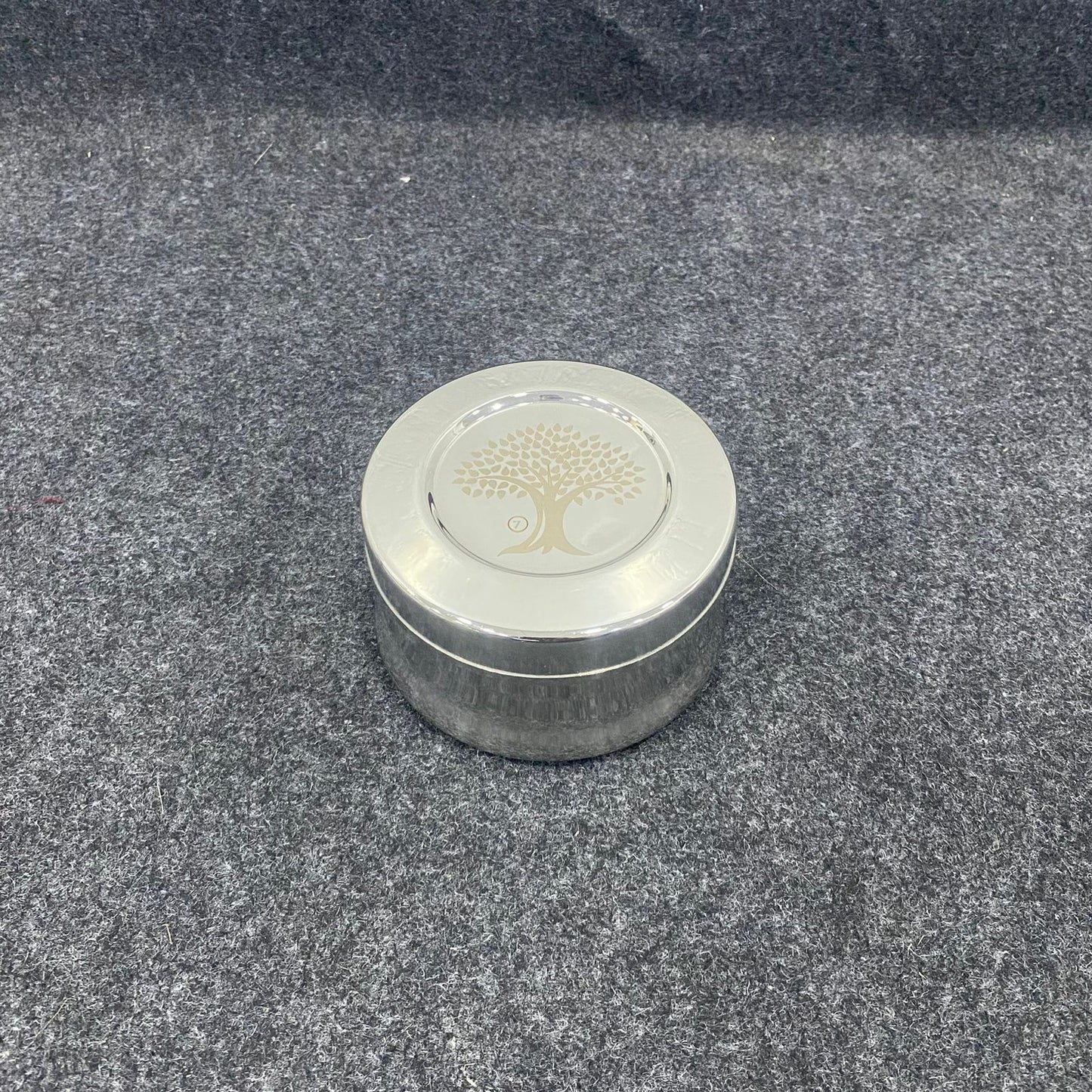 AM7574 Premium Stainless Steel Deep Storage Container with Banyan Tree Laser Design | Mirror Finish Multi-Purpose Kitchen Dabba