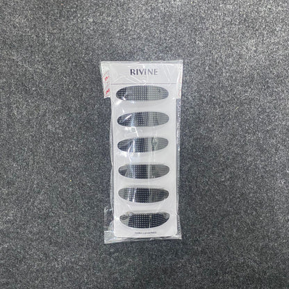 AM7569 Rivine Premium Matte Finish Tic Tac Hair Clips for Women & Girls - 1-Pcs (Black)