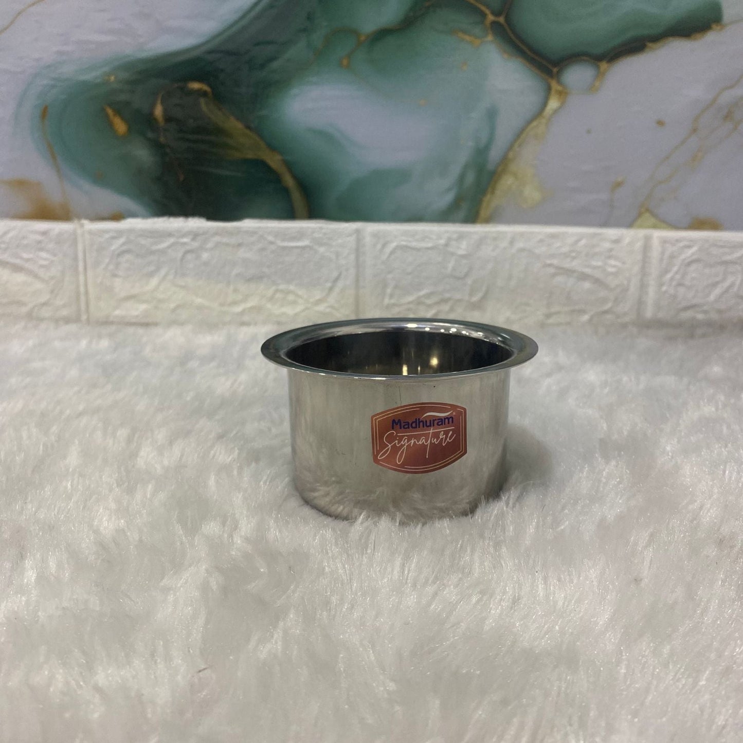 AM7575 Madhuram Signature Premium Stainless Steel  Container (300 ml, 6x8x8 cm)