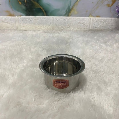 AM7575 Madhuram Signature Premium Stainless Steel  Container (300 ml, 6x8x8 cm)