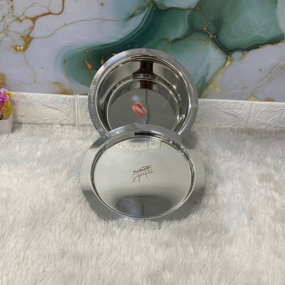 AM7597 Madhuram Signature 2000ml Stainless Steel Deep Tope with Lid (10x16x16 cm)