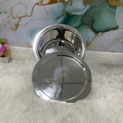 AM7599 Madhuram Signature 3110ml Stainless Steel Deep Tope with Lid (11x19x19 cm)