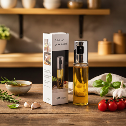 AM7614 Premium Glass Oil Spray Bottle: Leakproof Stainless Steel Fine Mist Cooking Dispenser