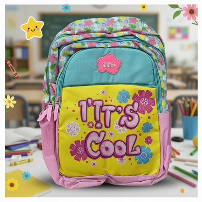 AM7607 Priority Skippy Kids School Bag Premium Frozen Character Print Multi Compartment Backpack