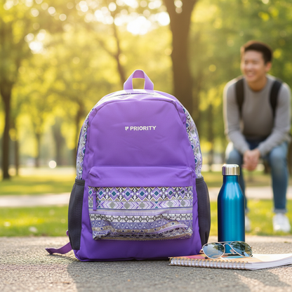 AM7609 Priority Rockstar Premium Heavy Duty College Casual Backpack with Mesh Back Padding