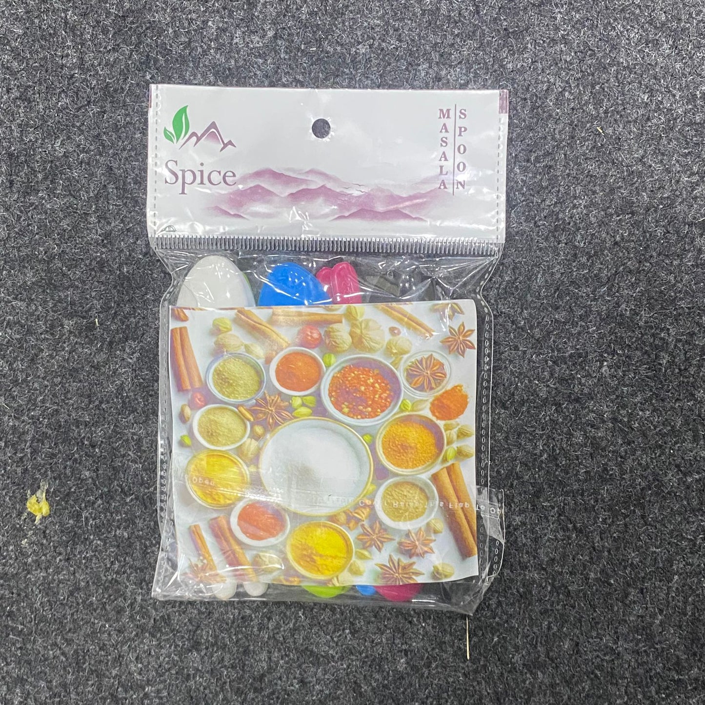 AM7619 Spice Premium Melamine Masala Spoon Set Small Colorful Kitchen Spoons Multi Color 10Pcs