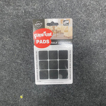 AM7622 Weikang 2.5x2.5cm Self Adhesive Rubber Furniture Pads Square Floor Protectors Pack of 18