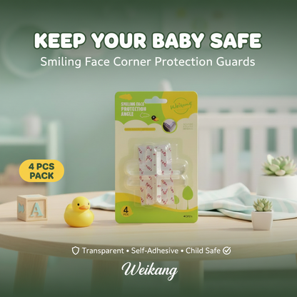 AM7623 Clear Silicone Corner Guards and Baby Proofing Edge Protectors for Sharp Furniture Table Corners 4Pcs