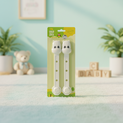 AM7629 Adjustable Plastic Child Safety Strap Locks for Cabinets Drawers Fridge and Wardrobe Doors