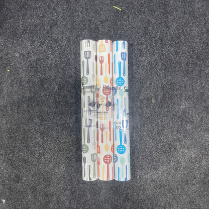 AM7642 Shuangyou Waterproof EVA Anti Slip Printed Kitchen Mat Drawer Liner Roll, 45x300 cm