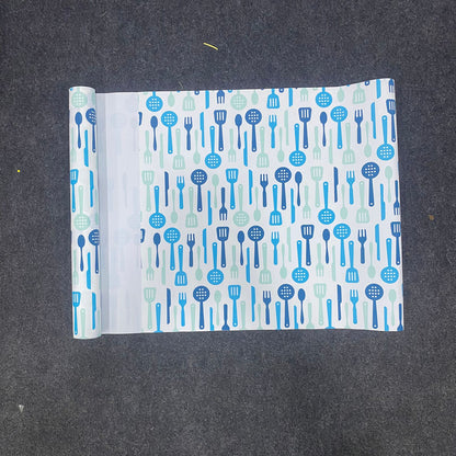 AM7642 Shuangyou Waterproof EVA Anti Slip Printed Kitchen Mat Drawer Liner Roll, 45x300 cm