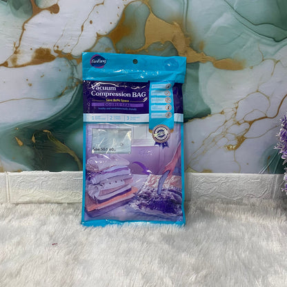 AM7663 FenFang Reusable Vacuum Compression Storage Bag with Double Seal For Clothes And Pillows
