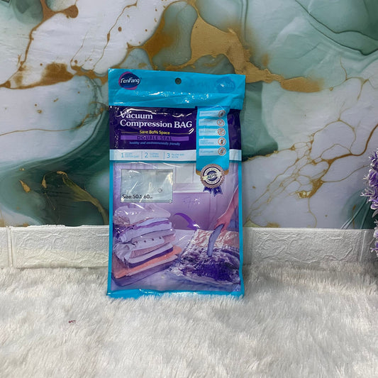 AM7663 FenFang Reusable Vacuum Compression Storage Bag with Double Seal For Clothes And Pillows