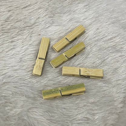 AM7668 Xintong Eco Friendly Heavy Duty Bamboo Clothes Pegs Clamps for Drying Laundry 20 Pcs