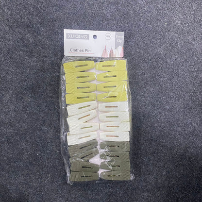 AM7669 Xu Qing Heavy Duty Plastic Clothes Pegs Windproof Laundry Hanging Clips 24 Pcs