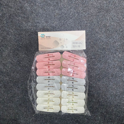 AM7671 Xrz Cactus Plastic Heavy Duty Laundry Clothes Pegs Hanging Clips 16 Pcs Pack