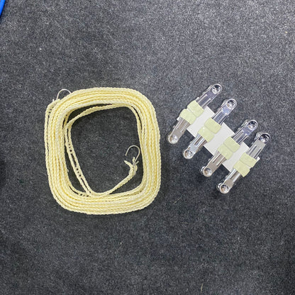 AM7672 Qiaoxifu Travel Portable Windproof Clothesline Rope With Hooks And 8 Metal Clips