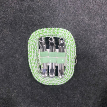 AM7673 Portable 3 Meter Elastic Clothesline Rope with 6 Windproof Metal Clips for Outdoor Travel Camping