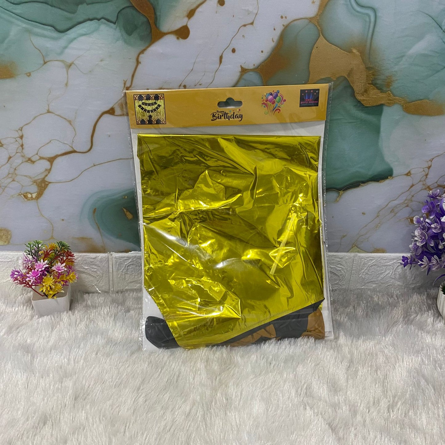 AM7679 Happy Birthday Decoration Combo Kit with Metallic Balloons Banner Foil Curtain for Party 1-Set