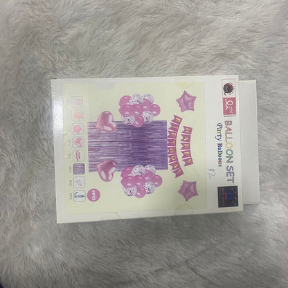AM7685 Happy Birthday Balloon Decoration Combo Set With Metallic Fringe Foil Curtain For Party