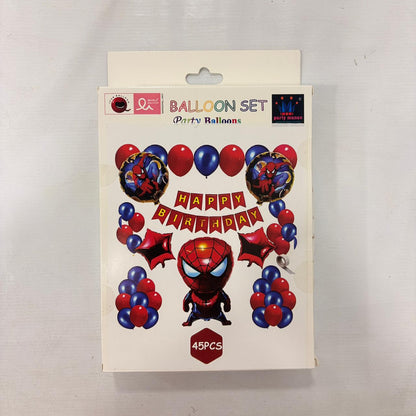 AM7687 Superhero Theme Birthday Decoration Balloon Bouquet Set of 45 Pieces for Kids