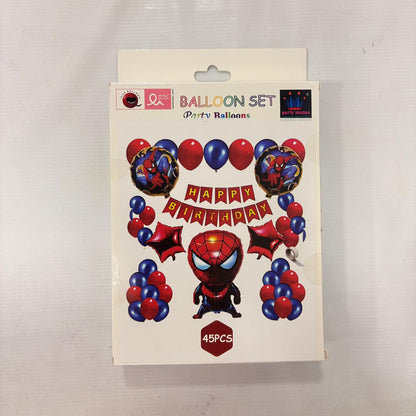 AM7687 Superhero Theme Birthday Decoration Balloon Bouquet Set of 45 Pieces for Kids