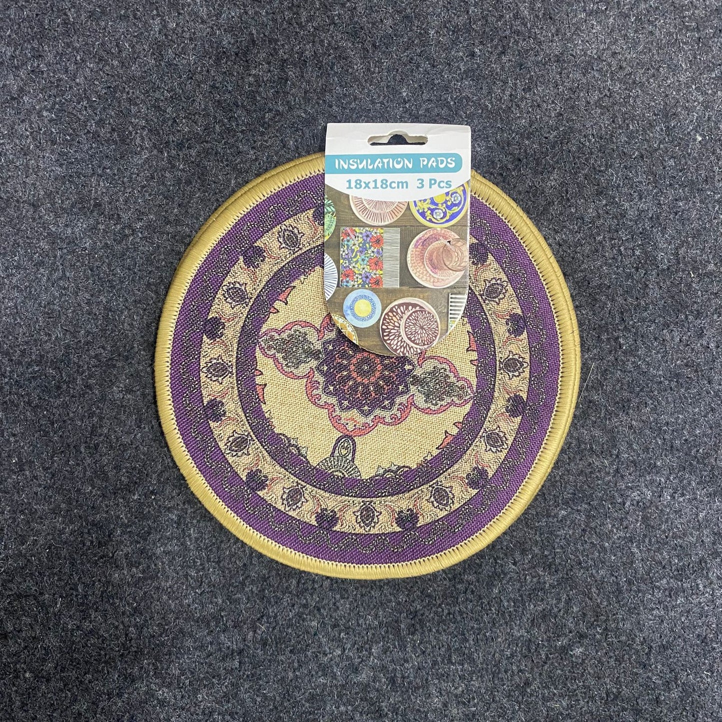 AM7706 Round Heat Insulation Pads - 18x18cm (Pack of 3)