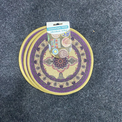 AM7706 Round Heat Insulation Pads - 18x18cm (Pack of 3)