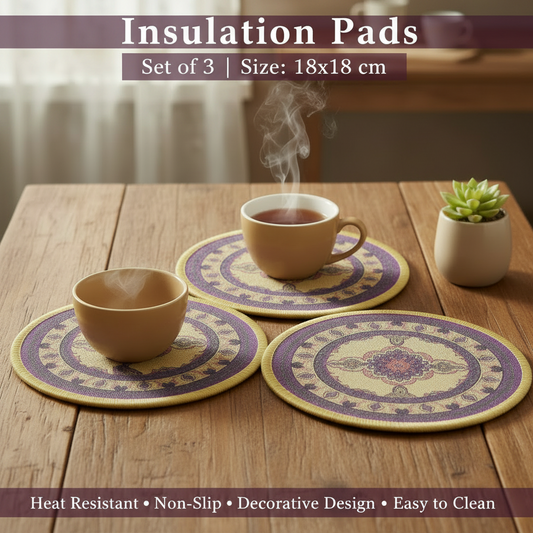 AM7706 Round Heat Insulation Pads - 18x18cm (Pack of 3)