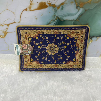 AM7712 ELEGANT BLUE FLORAL PATTERN HEAT RESISTANT INSULATION PAD FOR DINING TABLE SURFACE PROTECTION