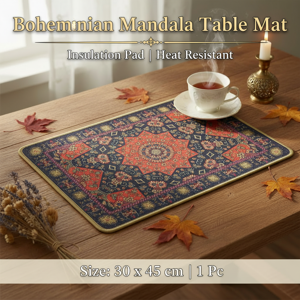 am7713 VINTAGE STYLE ARTISTIC HEAT RESISTANT INSULATION PAD FOR KITCHEN DINING TABLE SURFACE PROTECTION