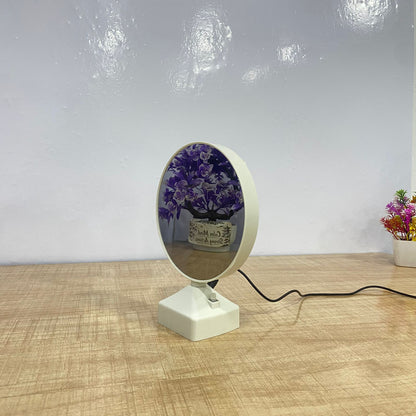 AM7714 MULTIFUNCTIONAL MAGIC MIRROR PHOTO FRAME WITH LED LIGHTING FOR HOME DECOR AND GIFTING