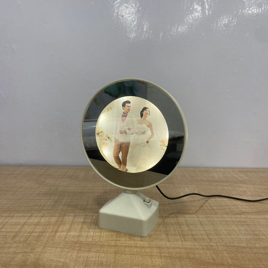 AM7714 MULTIFUNCTIONAL MAGIC MIRROR PHOTO FRAME WITH LED LIGHTING FOR HOME DECOR AND GIFTING