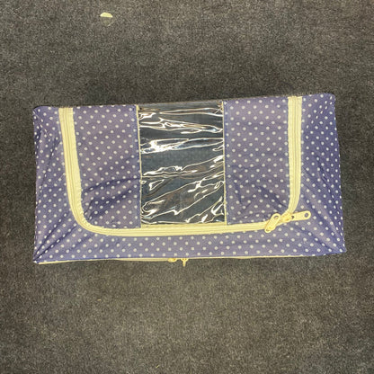AM7717 Foldable Steel Frame Cloth Organizer for Wardrobe Organizer for Storage Sarees, Shirts, Blankets, Clothes Storage Box with Handle