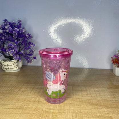 AM7722 MAGICAL PINK UNICORN DESIGN GEL FREEZER TUMBLER FOR KIDS AND ADULTS