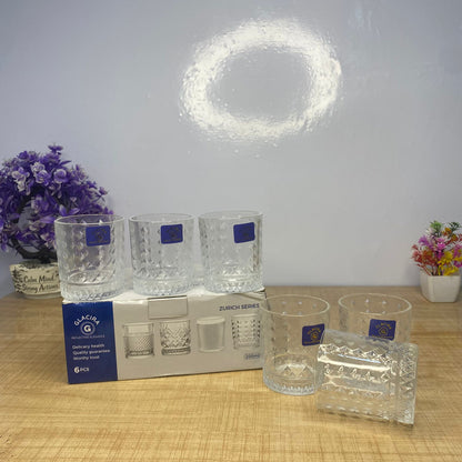 AM7726 ELEGANT CLEAR GLASS WALTZ ROTATING CUP FOR STYLISH HOME AND OFFICE TABLE DECOR