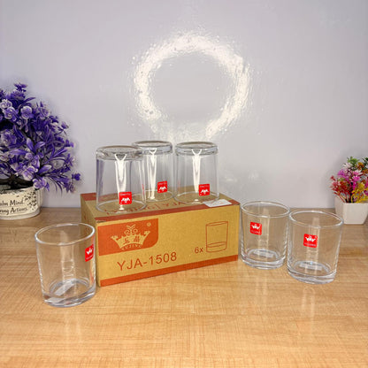 AM7729 ELEGANT CLEAR GLASS WALTZ ROTATING CUP FOR MODERN HOME AND OFFICE TABLE DECOR