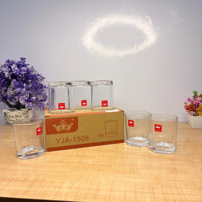 AM7729 ELEGANT CLEAR GLASS WALTZ ROTATING CUP FOR MODERN HOME AND OFFICE TABLE DECOR
