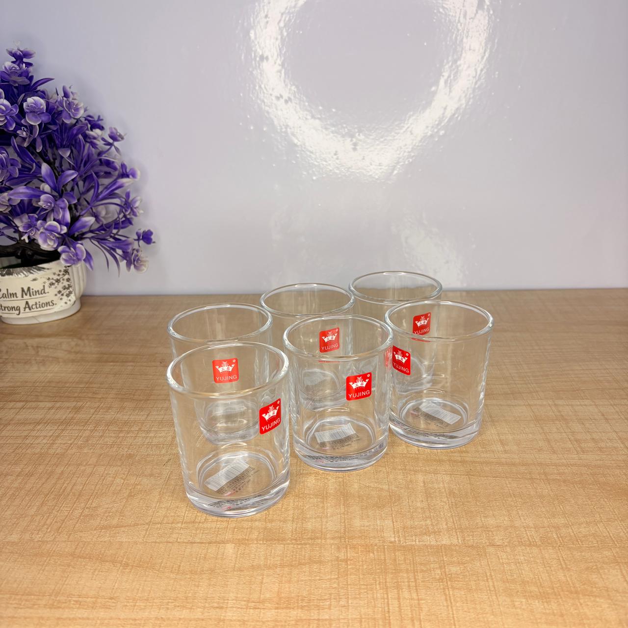 AM7729 ELEGANT CLEAR GLASS WALTZ ROTATING CUP FOR MODERN HOME AND OFFICE TABLE DECOR