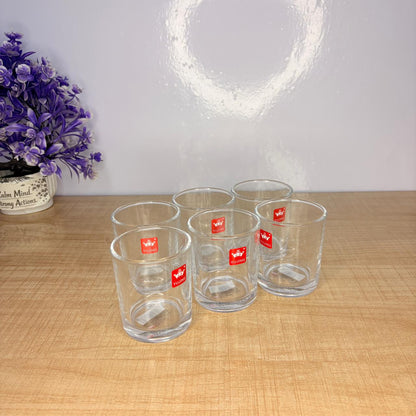 AM7729 ELEGANT CLEAR GLASS WALTZ ROTATING CUP FOR MODERN HOME AND OFFICE TABLE DECOR