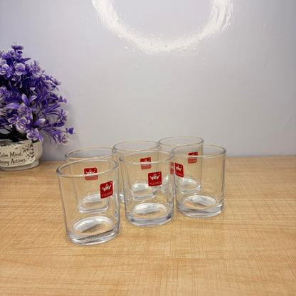 AM7729 ELEGANT CLEAR GLASS WALTZ ROTATING CUP FOR MODERN HOME AND OFFICE TABLE DECOR