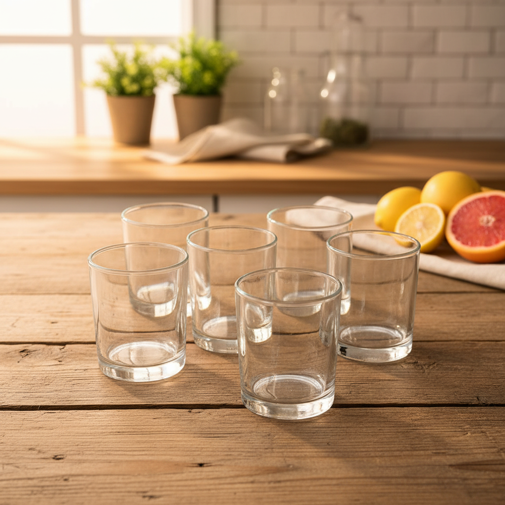 AM7730 ELEGANT CLEAR GLASS WALTZ ROTATING DRINKING CUP FOR SOPHISTICATED HOME TABLE DECORATION