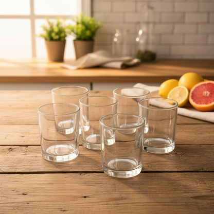 AM7730 ELEGANT CLEAR GLASS WALTZ ROTATING DRINKING CUP FOR SOPHISTICATED HOME TABLE DECORATION