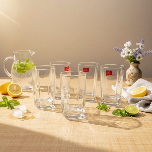 AM7733 DECORATIVE CLEAR GLASS VASE WITH MODERN RIBBED TEXTURE FOR ELEGANT HOME TABLE DISPLAY