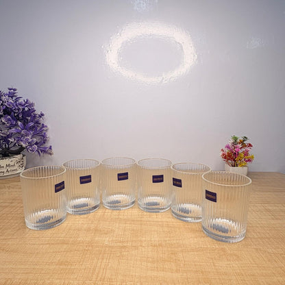 AM7735 MODERN CRYSTAL GLASS RIBBED VASE FOR STYLISH TABLETOP FLOWER DECOR AND HOME ACCENTS