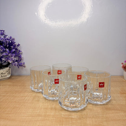 AM7738 Yujing Crystal Glassware Set of 6 Stylish Tumblers for Modern Kitchen and Dining