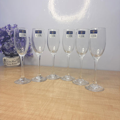 AM7741 Premium Elegant Tall Fluted Champagne Glasses Set of 6 for Celebratory Toasts