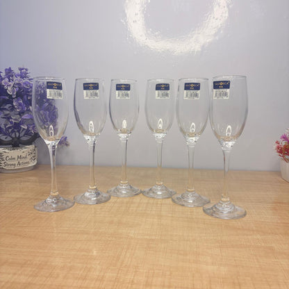 AM7741 Premium Elegant Tall Fluted Champagne Glasses Set of 6 for Celebratory Toasts