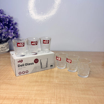AM7746 Elegant Set of 6 Crystal Glass Shot Glasses by Deli Glass - Qing Ping Guo